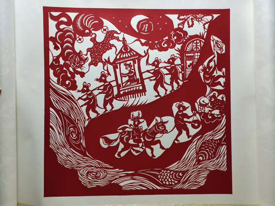 杨毅作品展示：＂河津剪纸＂