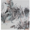 《山南山北画烂漫》90cm×90cm
纸本水墨　2023 年