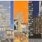 《城-朝·夕·夜》180cm x 60cm x 3 纸本设色 2020年 

